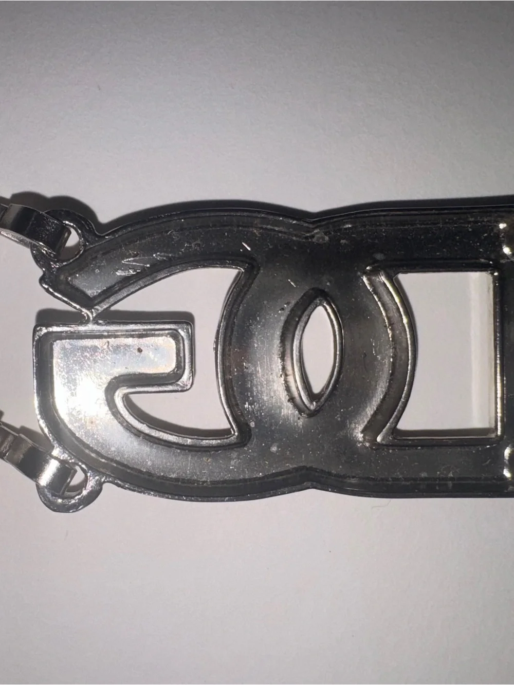Silver Interlocking DG Logo Belt Buckle - Women